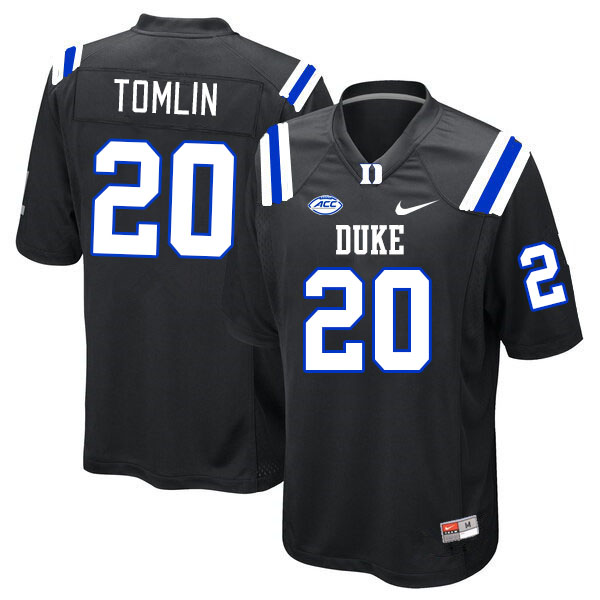 Duke Blue Devils #20 Donald Tomlin College Football Jerseys Stitched Sale-Black